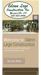 Mobile Screenshot of glennlegeconstruction.com
